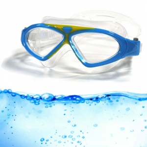 Очки - полумаска для плавания детские Light-Swim LSG-630 (CH) (Aqua/Yellow)
